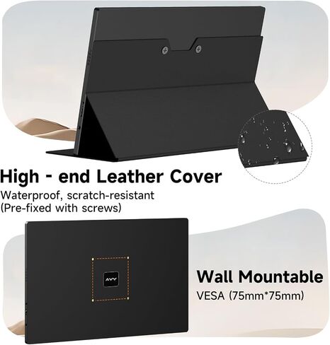 AYY Portable Monitor لجهاز الكمبيوتر المحمول 15 بوصة ، FHD 1080P USB-C HDMI Travel Monitor External for Computer ، Second Display HDR IPS Gaming Monitor Extender للكمبيوتر الشخصي MAC هاتف PS4/5 Xbox Switch ، مكبرات صوت مدمجة in Saudi Arabia