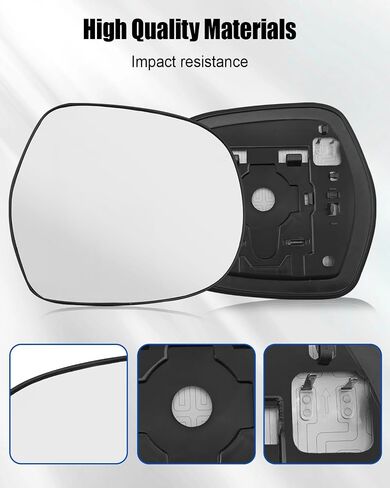 Driver Side Mirror Glass Compatible with TOYOTA 4Runner 2003-2009, Compatible with LEXUS GX470 2004-2009, Heated Left Side View Mirror Glass in Saudi Arabia