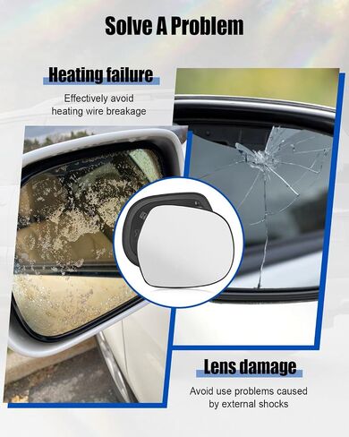 Driver Side Mirror Glass Compatible with TOYOTA 4Runner 2003-2009, Compatible with LEXUS GX470 2004-2009, Heated Left Side View Mirror Glass in Saudi Arabia