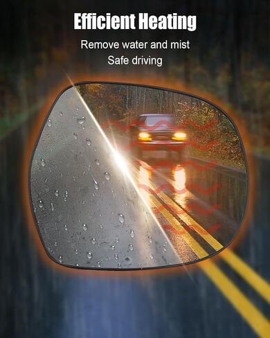 Driver Side Mirror Glass Compatible with TOYOTA 4Runner 2003-2009, Compatible with LEXUS GX470 2004-2009, Heated Left Side View Mirror Glass in Saudi Arabia