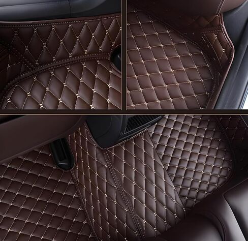 Customize Car Floor Mats for 99% Sedan SUV Sports Car All Weather Leather Full Coverage Waterproof Non-Slip Vehicle Lining Pads (Black Blue Splicing) in Saudi Arabia