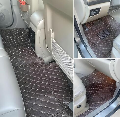Customize Car Floor Mats for 99% Sedan SUV Sports Car All Weather Leather Full Coverage Waterproof Non-Slip Vehicle Lining Pads (Black Blue Splicing) in Saudi Arabia