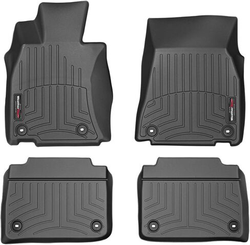 WeatherTech Custom Fit FloorLiners for Lexus LS - 1st & 2nd Row (44514-1-2), Black in Saudi Arabia
