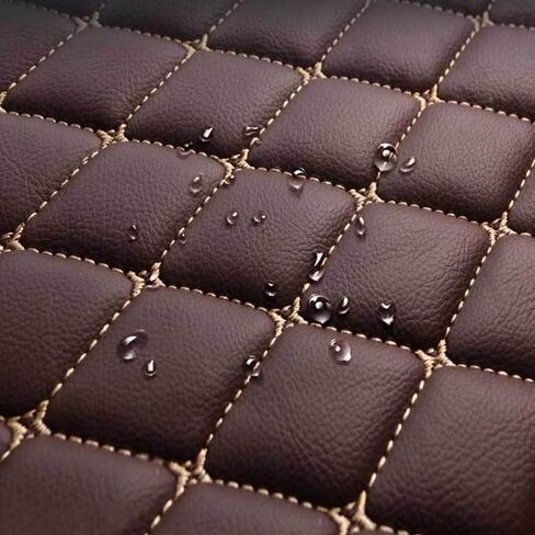 Customized Personalized car Floor mats, All-Weather Luxury car Floor mats, Waterproof and Anti Slip Leather car Floor mat Lining, 95% Customized car, Truck, and SUV Floor mats (Edge red) in Saudi Arabia