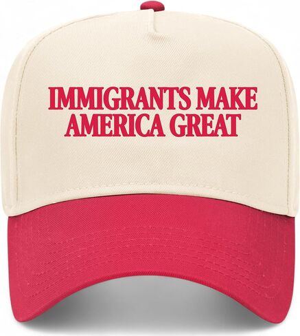 Immigrants Make America Great Vintage Trucker Hat | Premium Snapback Baseball Hat for Men & Women in Saudi Arabia