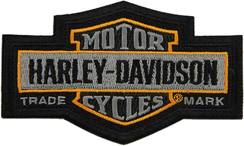 Harley -Davidson 4.5 in. Bar TradioRed Tradeark Parm & Shield Emblem Patch - Gray in Saudi Arabia