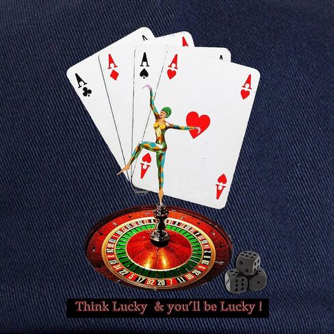 CafePress Casino Cards, Roulette, Dice, with Lady Luck Cap Adjustable Baseball Cap in Saudi Arabia