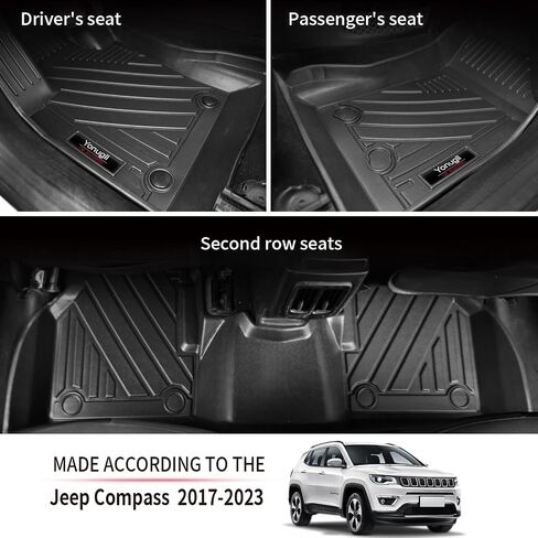 لعام 2007-2016 Jeep Compass/Patriot 2007-2012 Dodge Caliber Floor Mats & Barge Press & Backrest Press Lit جميع حصيرة مطاطية TPE لإكسسوارات البوصلة (لعام 2007-2016 Jeep Compass) in Kuwait