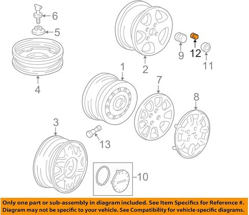 Honda Genuine 90381-SL5-901 Wheel Nut in Saudi Arabia