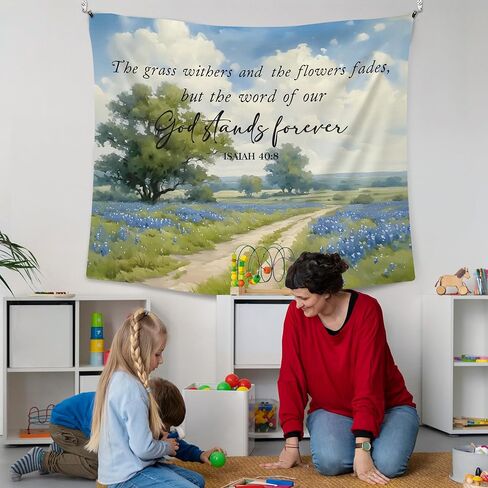 XLDLIOO Christian Easter The Lamb of God Wall Tapestry, Bible Verse John 1:29 Wall Tapestry Hanging for Bedroom, Rustic Spring Tapestries Wall Decor Art for Prayer Room Church Living Room 60x50in in Kuwait