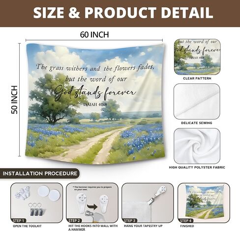 XLDLIOO Christian Easter The Lamb of God Wall Tapestry, Bible Verse John 1:29 Wall Tapestry Hanging for Bedroom, Rustic Spring Tapestries Wall Decor Art for Prayer Room Church Living Room 60x50in in Kuwait