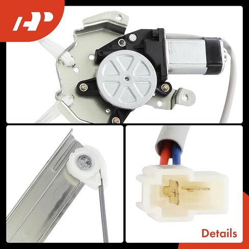 A-Premium Electric Power Window منظم مع محرك متوافق مع Eagle Summit & Mitsubishi Mirage 1989 1990 1991 1992 سيدان ، جانب الراكب الأيمن الأمامي in Saudi Arabia