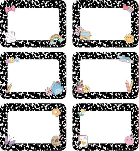Starboling Kids Name Tags,48 Pcs Adhesive Desk Nameplates,Photo Name Tags Sticker for Classroom Student School Supplies,Name Tag Stickers Classroom Decor Name Stickers（Ball Photo Name Sticker） in Saudi Arabia