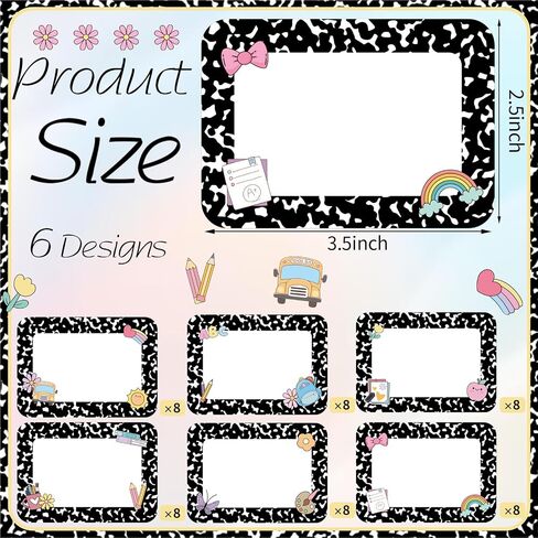 Starboling Kids Name Tags,48 Pcs Adhesive Desk Nameplates,Photo Name Tags Sticker for Classroom Student School Supplies,Name Tag Stickers Classroom Decor Name Stickers（Ball Photo Name Sticker） in Saudi Arabia