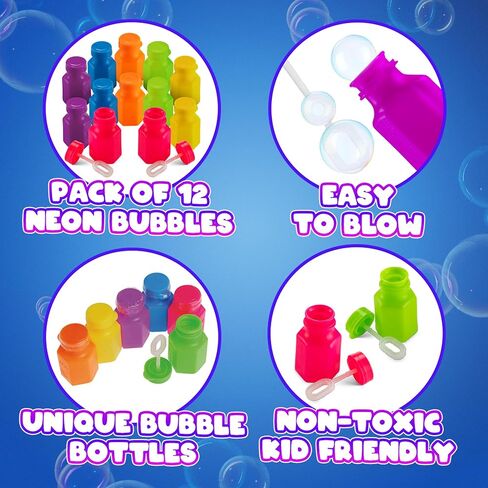 Mini Farm Animal Bubble Wands Toy Gifts for Kids - (Pack of 12) 3-Inch Barnyard Bubble Bottles, Assorted Animals for Giveaways, Prizes, Birthday Party Favors for Kids, Baby Showers, Goody Bag Toys in Saudi Arabia