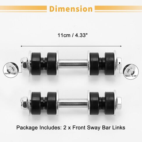 X AUTOHAUX 2pcs Front Sway Bar Links Stabilizer Link Kit for Toyota Echo 2000-2005 for Scion XB 04-06 No.4881952010/9094802179/9094802178/4881752010/9418210800 in Saudi Arabia
