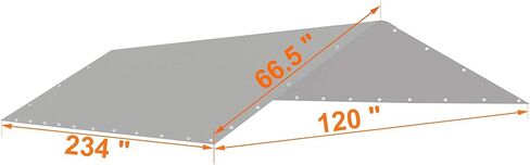 10 × 20 قدمًا بديلاً للسيربوت المظلة غلاف المظلة مرآب TOP TET TET TARP مع 44 كرة حربية كرة حرة ، رمادي (غطاء فقط ، إطار لا يشمل) in Kuwait