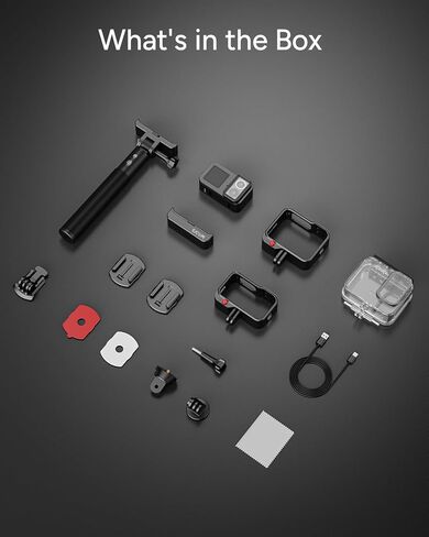 SJCAM SJ20 Action Camera 4K, F2.0/F1.3 Dual Lens, 154° FOV HDR, Low Light, 1850mAh Battery, Stabilization, Waterproof, 8X Zoom, Helmet Kits, Support Ext MIC& Remote Control in Kuwait