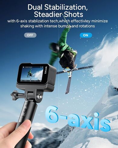 SJCAM SJ20 Action Camera 4K, F2.0/F1.3 Dual Lens, 154° FOV HDR, Low Light, 1850mAh Battery, Stabilization, Waterproof, 8X Zoom, Helmet Kits, Support Ext MIC& Remote Control in Kuwait