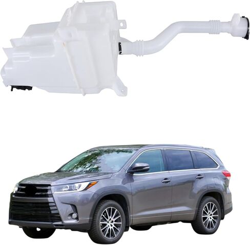 WFLNHB Plastic Windshield Washer Reservoir Tank White with Tube Replacement for Toyota Highlander 2014-2017 853150E070PFM 85315-0E070 TO1288224 in Saudi Arabia