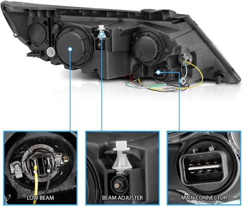 Amerilite لعام 2011-2013 Kia Sorentochrome Projector المصابيح الأمامية Ultra Bright LED مجموعة هالة - جانب الركاب والسائق in Saudi Arabia