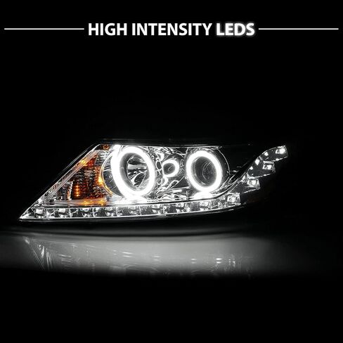 Amerilite لعام 2011-2013 Kia Sorentochrome Projector المصابيح الأمامية Ultra Bright LED مجموعة هالة - جانب الركاب والسائق in Saudi Arabia