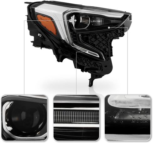 Acanii - لـ [مصنع Hid/Xenon Model] 2018-2021 GMC Terrain Projector Projector Brade Brade Brade President Side in Saudi Arabia