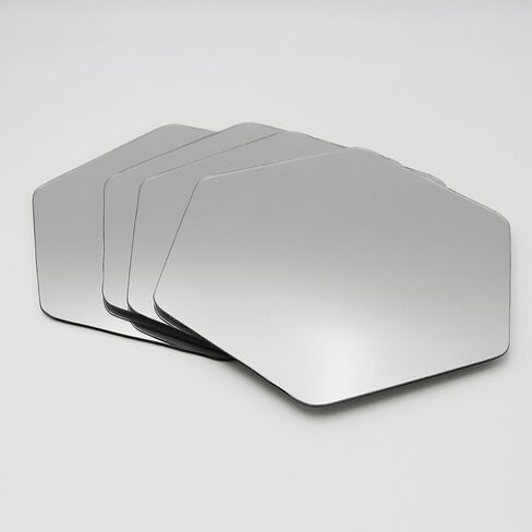 EVIDECO French Home Goods Small Decorative Wall Self Adhesive Shaped Mirrors - Set of 4 in Saudi Arabia