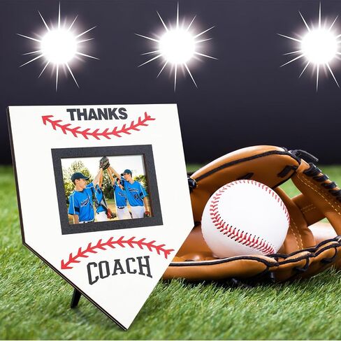 1 Pc Baseball Sofball Coach Signable Picture Frame Thanks Coach Gift Baseball Sofball Gift Photo Frame from Team Coaches Appreciation Home Plate Plaque (White) in Saudi Arabia
