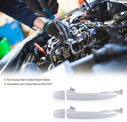 2Pcs Sliding Door Handle Compatible with Toyota Sienna 2004-2010, Rear Left Driver & Right Passenger Side Replace 69213-08020 69227-08040 in Saudi Arabia