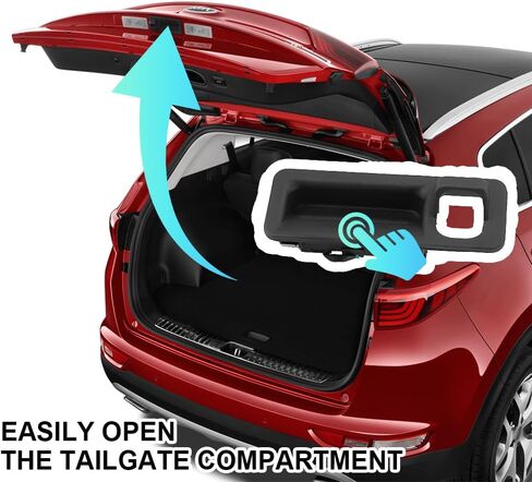 JDMON خلفي فتحة تبديل المفتاح تبديل مفتاح تبديل مقبض 81260D3510 81260-D3510 متوافق مع Hyundai Tucson 2019-2021 ، Kia Sportage 2020-2022 Liftgate Trunk Lid Boot Boot Open in Saudi Arabia