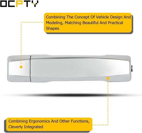 مقبض الباب الخارجي OCPTY Front Passenger Right Fit 2004-2018 لنيسان ل Titan ، 2016-2018 لنيسان لـ Titan XD Chrome 80640ZC00A ؛ 11395857 ؛ FDH010268 ؛ 80646ZC00A in Saudi Arabia