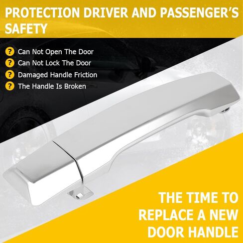 مقبض الباب الخارجي OCPTY Front Passenger Right Fit 2004-2018 لنيسان ل Titan ، 2016-2018 لنيسان لـ Titan XD Chrome 80640ZC00A ؛ 11395857 ؛ FDH010268 ؛ 80646ZC00A in Saudi Arabia