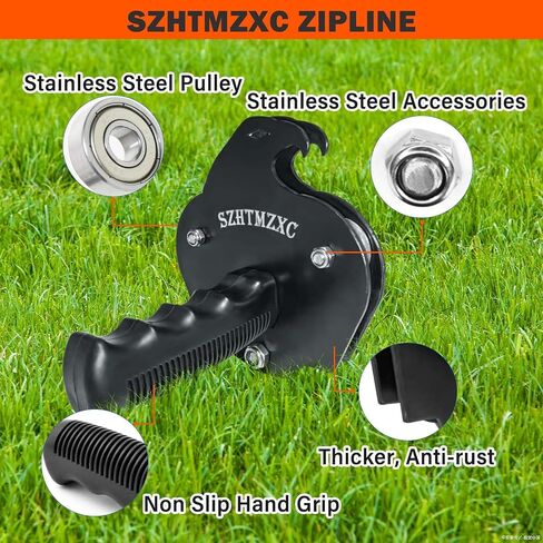 Zipline Kits for Backyard, Zip Line Kit for Kids and Adults, 70FT 90FT 110FT 130FT 150FT 180FT 200FT 230FT Up to 350Lbs, Outdoor Playground Equipment (70FT) in Saudi Arabia