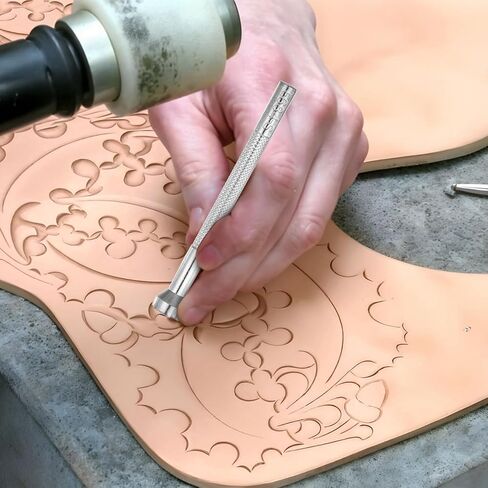 Qianyu 3 Pcs Leather Stamping Tool Professional Leather Background Stamping Tools for Craft Working Leather Craft Working DIY Working Leather Craft Stamp Tools Kits Carving Leather Handmade Art Tools in Saudi Arabia