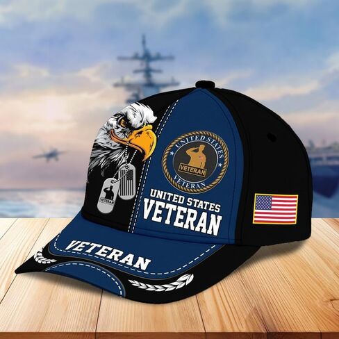 Veteran Baseball Cap – Military Veteran Hats, Patriotic Ball Cap, Adjustable Tactical Cap, Gift for Veterans Day, Bold Eagle in Saudi Arabia
