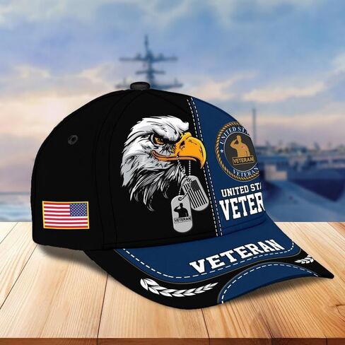 Veteran Baseball Cap – Military Veteran Hats, Patriotic Ball Cap, Adjustable Tactical Cap, Gift for Veterans Day, Bold Eagle in Saudi Arabia