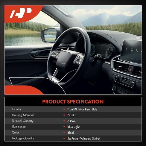 A-Premium Power Window Switch متوافق مع Ford Escape 2013-2019 ، Focus 2012-2018 ، Transit Connect 2014-2019 ، استبدل# BM5T14529BA in Saudi Arabia