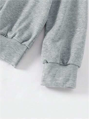 MakeMeChic Women's One Shoulder Long Sleeve Sweatshirt Drop Shoulder Loose Y2K Pullovers in Saudi Arabia