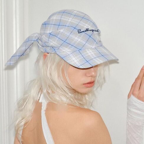 Y2K Bandana Hat for Women - Vintage Plaid Baseball Cap with Headscarf, Retro Summer Sun Visor Sporty Fashion Accessory in Kuwait