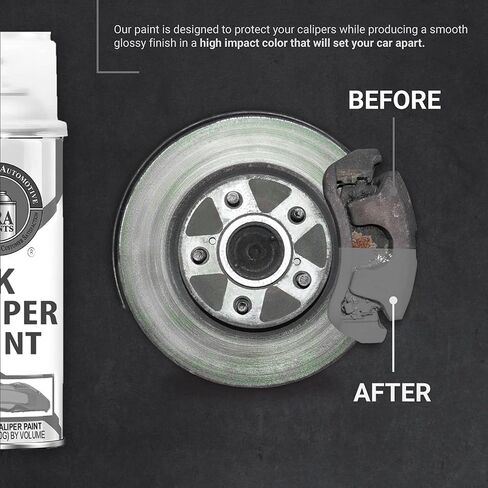 ERA Paints Nardo Gray Brake Caliper Paint With Omni-Curing Catalyst Technology - 2K Aerosol Glossy Finish High Temp Resistance And Extreme Durability Against Color Fade And Chemicals Like Brake Fluid in Kuwait