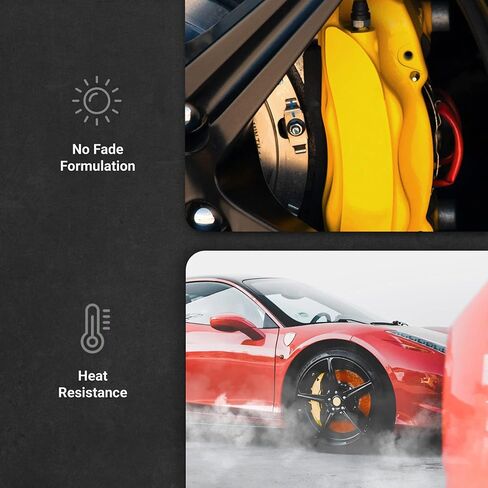 ERA Paints Nardo Gray Brake Caliper Paint With Omni-Curing Catalyst Technology - 2K Aerosol Glossy Finish High Temp Resistance And Extreme Durability Against Color Fade And Chemicals Like Brake Fluid in Kuwait