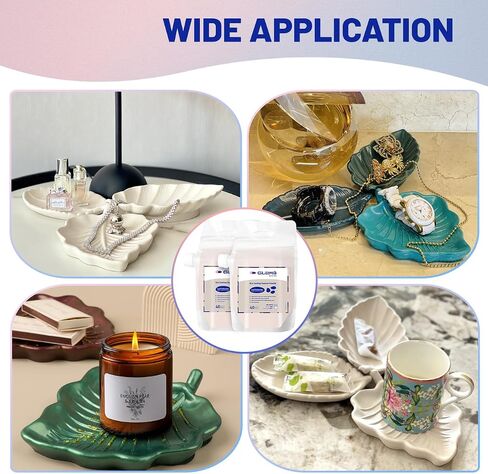 Eco Casting Powder Starter Craft Kit 2 مجموعات 6 صواني -مجموعات المبتدئين للبالغين للبالغين ، معالجة سريعة سهلة ، صواني أوراق مصنوعة يدويًا ، مصنوعات ديكور منزلية للطلاء ، هدية لها in Kuwait