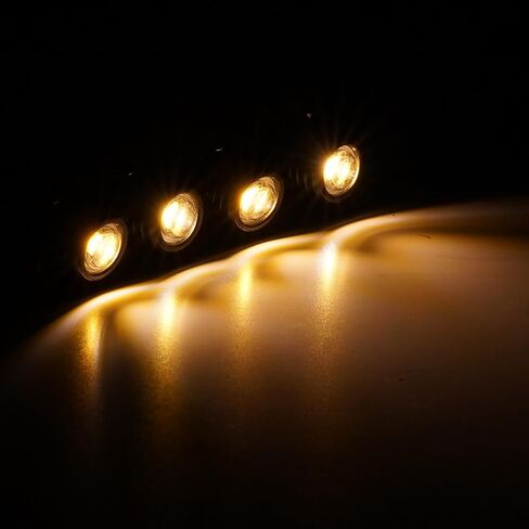 INJORA Round LED Lights with Controller for TRX4M SCX24 1/18 1/24 RC Crawlers Upgrade(4LED White&Controller) in Saudi Arabia