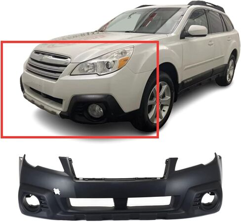 FitParts Compatible With Front Bumper Cover Fascia 2013-2014 Subaru Outback CAPA 2.5i 3.6R. New, Primed and Ready for Paint. W/o Park Holes. SU1000169 in Saudi Arabia