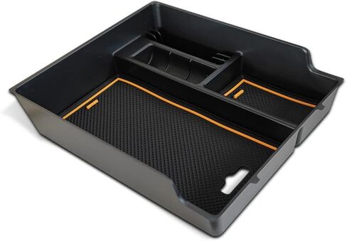 Bestevmod Center Center Console Tresanizer Tray متوافق مع 2022-2025 R1T/R1S قابلة للعملة القابلة للعملة القابلة للذراعين مواد ABS مع ملحقات القطع PVC (V3 أصفر) in Saudi Arabia