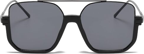 Retro Oversized Square Semi-Rimless Aviator Sunglasses for Women Men in Saudi Arabia