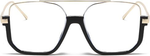 Retro Oversized Square Semi-Rimless Aviator Sunglasses for Women Men in Saudi Arabia