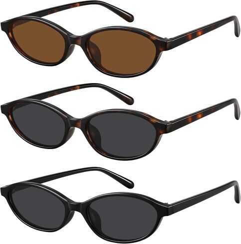 Wowsun Retro Oval Sunglasses Womens Small Cat Eye Levensy Shades UV400 الحماية in Kuwait