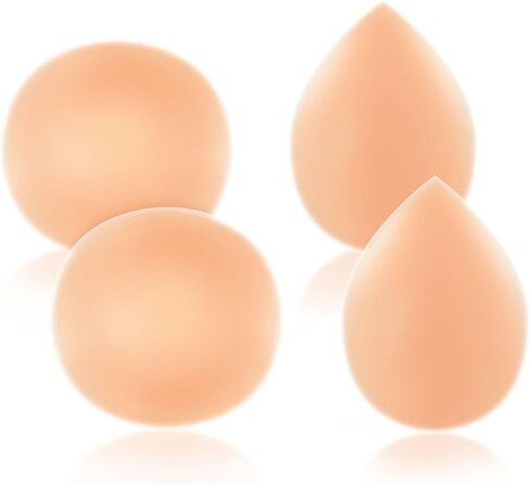 4 Pcs Silicone Butt Pads for Women Hip Pads Adhesive Reusable Butt Padded Underwear Hip Enhancer Shapewear Sticky Buttocks Enhancer Beige in Kuwait